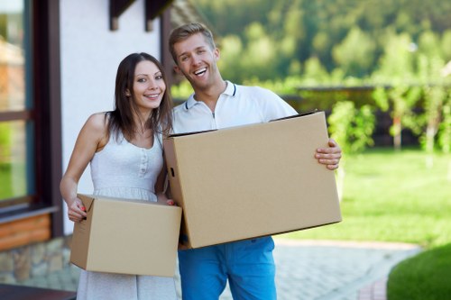 Household items being carefully loaded for a move in Surrey