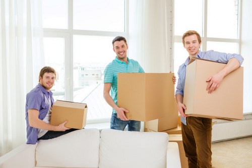 Careful loading of furniture for a Surrey removals job