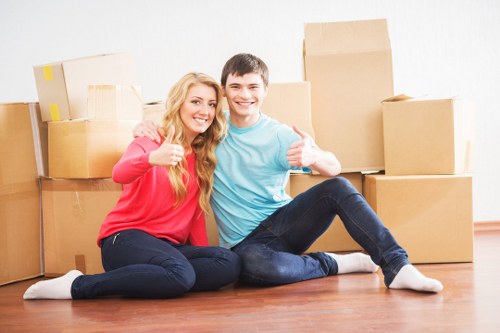 Staff trained in safe lifting and packing for a house move
