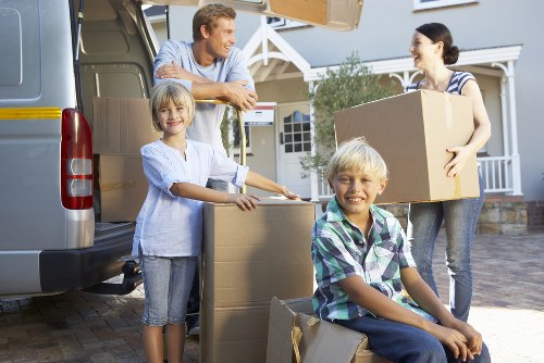 Packed moving van ready for a Surrey home relocation