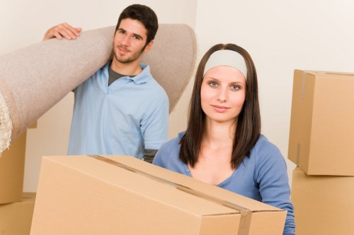 Packed household items ready for a house move in Surrey